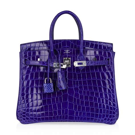 hermes birkin 25 blue|hermes birkin 25 crocodile.